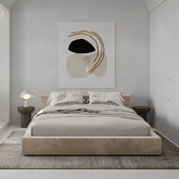 Malvern Boucle Upholstered Low Bed Frame